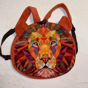 NWOT Crystal Critters plush lion mini backpack.